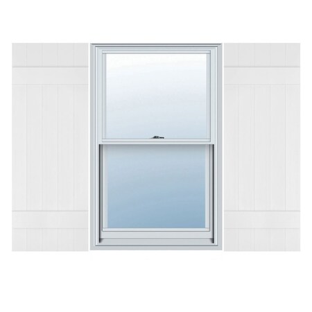 Ekena Millwork Lifetime Vinyl, 5 Board Joined (2 Batten), Board-n-Batten Shutters, w/Shutter-Loks, LJ5C17X04800BW LJ5C17X04800BW